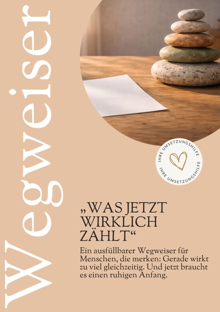 Deckblatt Wegweiser "Was jetzt wirklich zählt".