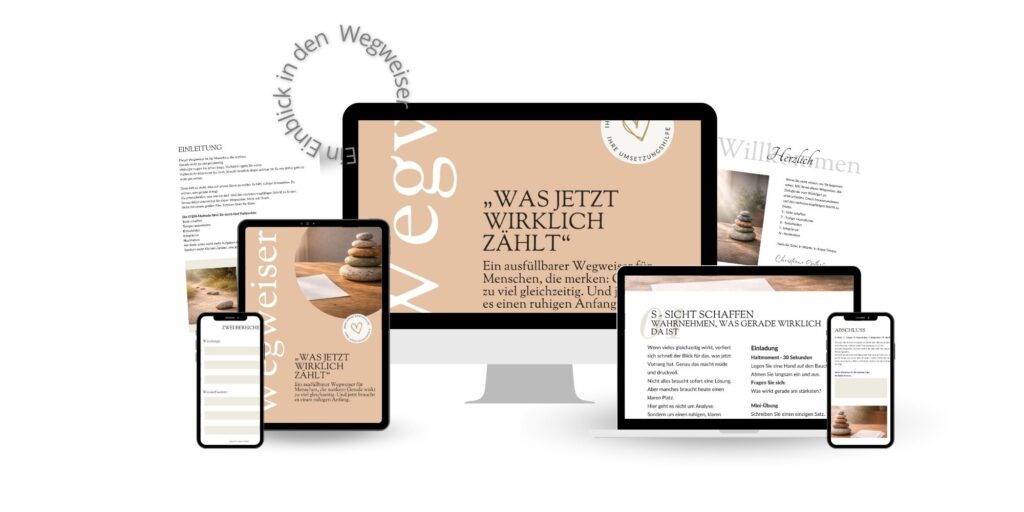 Einblick in den Wegweiser Was jetzt wirklich zählt. Kopie