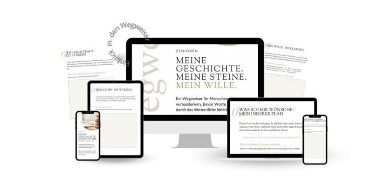Einblick in den Zenioren Wegweiser "Meine Geschichte. Meine Steine. Mein Wille"