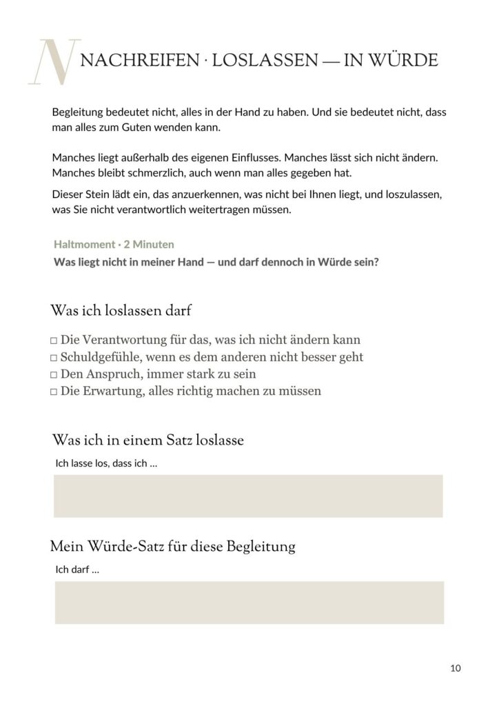 Einblick in den Stein "Wir". Ein Zenioren-Wegweiser für erwachsene Kinder, die mehr Klarheit in einigen Themen mit älter werdenden Eltern erhalten möchten