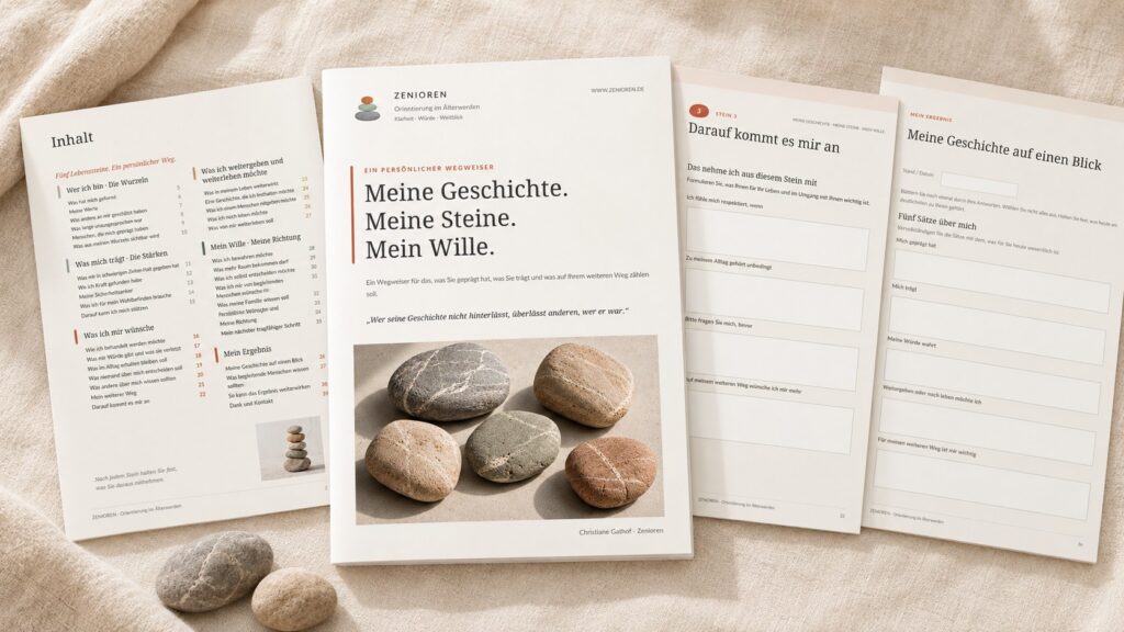 Produktbild Zenioren Wegweiser: "Meine Geschichte. Meine Steine. Mein Wille."