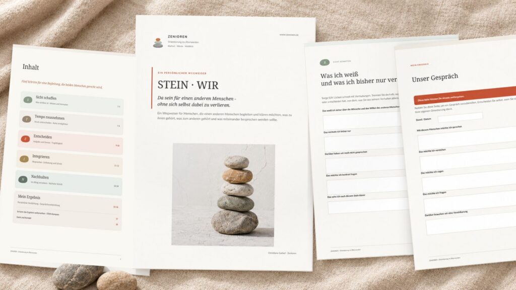Produktbild Stein Wir. Begleiten, ohne sich selbst zu verlieren. Ein Zenioren Wegweiser